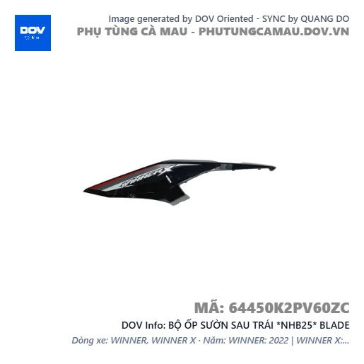 BỘ ỐP SƯỜN SAU TRÁI *NHB25* BLADE — 64450K2PV60ZC