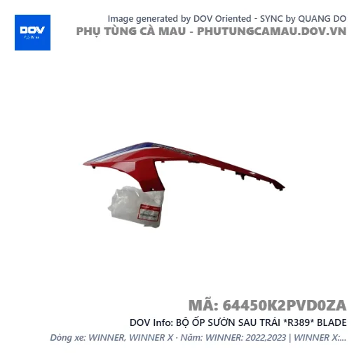 BỘ ỐP SƯỜN SAU TRÁI *R389* BLADE — 64450K2PVD0ZA