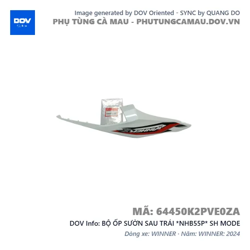 BỘ ỐP SƯỜN SAU TRÁI *NHB55P* SH MODE — 64450K2PVE0ZA
