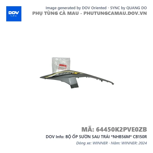 BỘ ỐP SƯỜN SAU TRÁI *NHB56M* CB150R — 64450K2PVE0ZB