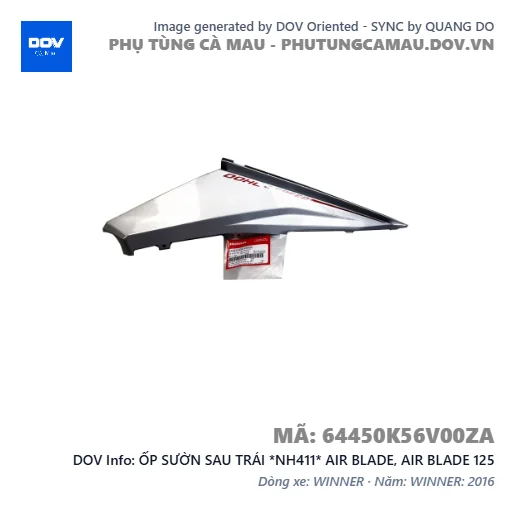 ỐP SƯỜN SAU TRÁI *NH411* AIR BLADE, AIR BLADE 125 — 64450K56V00ZA