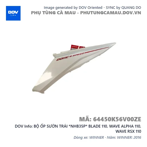 BỘ ỐP SƯỜN TRÁI *NHB35P* BLADE 110, WAVE ALPHA 110, WAVE RSX 110 — 64450K56V00ZE