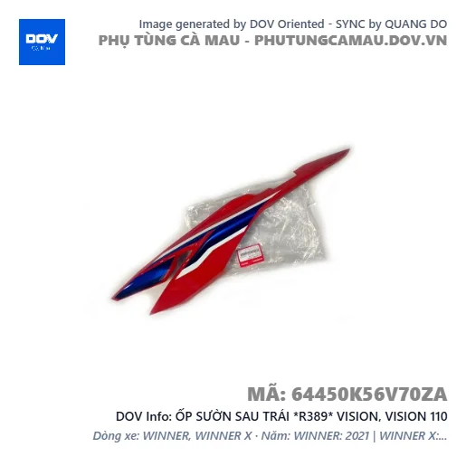 ỐP SƯỜN SAU TRÁI *R389* VISION, VISION 110 — 64450K56V70ZA