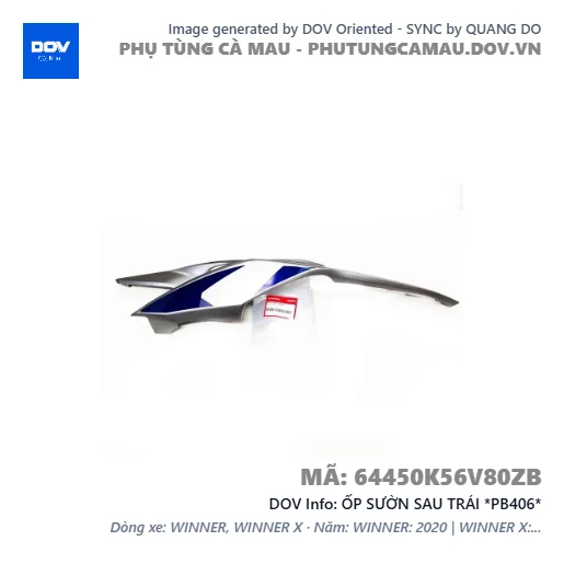 ỐP SƯỜN SAU TRÁI *PB406*  — 64450K56V80ZB