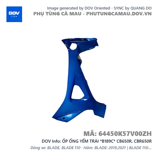 ỐP ỐNG YẾM TRÁI *B189C* CB650R, CBR650R — 64450K57V00ZH