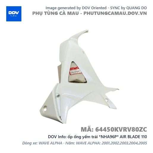 ốp ống yếm trái *NHA96P* AIR BLADE 110 — 64450KVRV80ZC