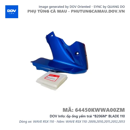 ốp ống yếm trái *B206M* BLADE 110 — 64450KWWA00ZM