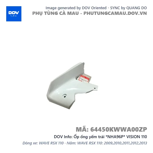 Ốp ống yếm trái *NHA96P* VISION 110 — 64450KWWA00ZP