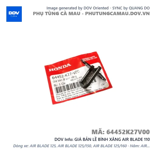 GIÁ BẢN LỀ BÌNH XĂNG AIR BLADE 110 — 64452K27V00