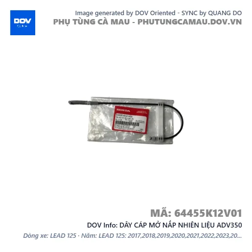 DÂY CÁP MỞ NẮP NHIÊN LIỆU ADV350 — 64455K12V01