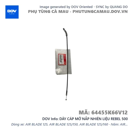 DÂY CÁP MỞ NẮP NHIÊN LIỆU REBEL 500 — 64455K66V12