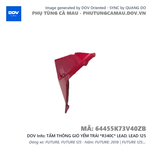 TẤM THÔNG GIÓ YẾM TRÁI *R340C* LEAD, LEAD 125 — 64455K73V40ZB