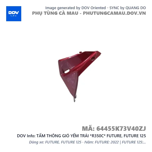 TẤM THÔNG GIÓ YẾM TRÁI *R350C* FUTURE, FUTURE 125 — 64455K73V40ZJ