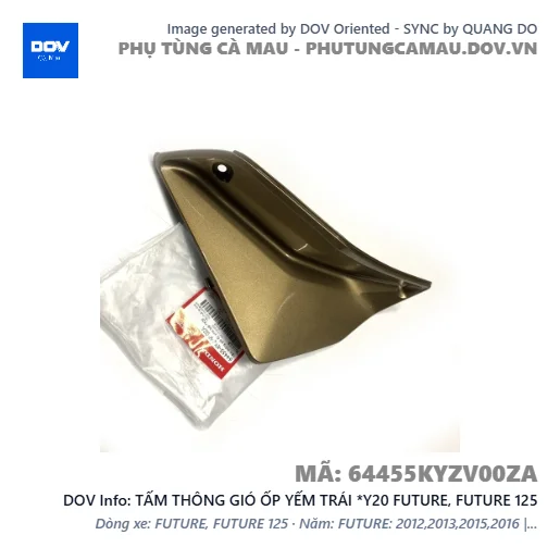 TẤM THÔNG GIÓ ỐP YẾM TRÁI *Y20 FUTURE, FUTURE 125 — 64455KYZV00ZA