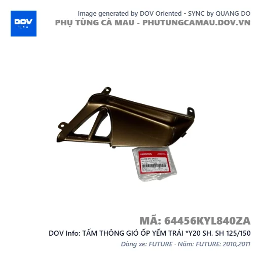TẤM THÔNG GIÓ ỐP YẾM TRÁI *Y20 SH, SH 125/150 — 64456KYL840ZA