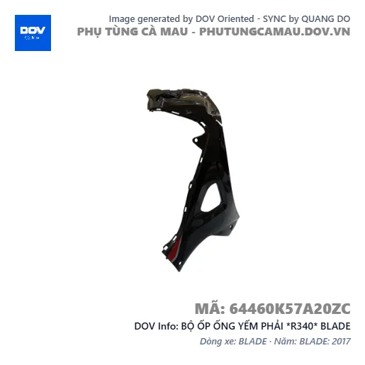 BỘ ỐP ỐNG YẾM PHẢI *R340* BLADE — 64460K57A20ZC