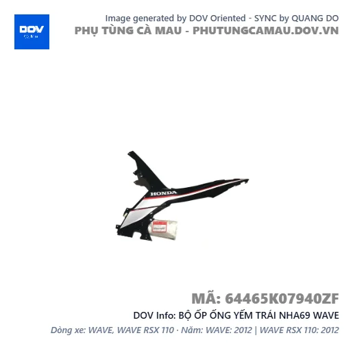 BỘ ỐP ỐNG YẾM TRÁI NHA69 WAVE — 64465K07940ZF