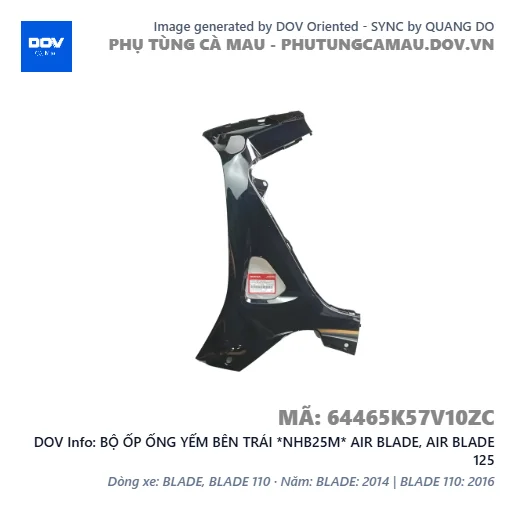 BỘ ỐP ỐNG YẾM BÊN TRÁI *NHB25M* AIR BLADE, AIR BLADE 125 — 64465K57V10ZC