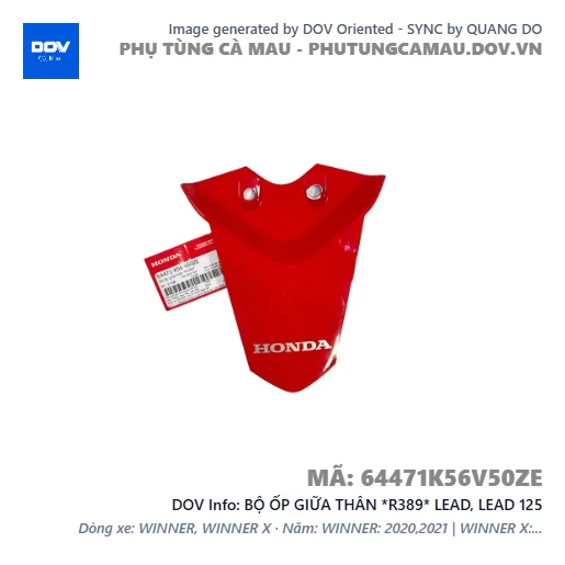 BỘ ỐP GIỮA THÂN *R389* LEAD, LEAD 125 — 64471K56V50ZE