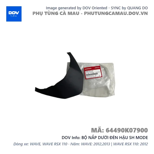 BỘ NẮP DƯỚI ĐÈN HẬU SH MODE — 64490K07900