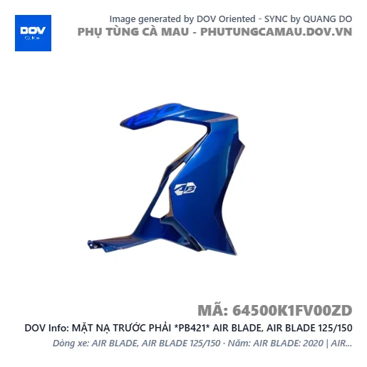 MẶT NẠ TRƯỚC PHẢI *PB421* AIR BLADE, AIR BLADE 125/150 — 64500K1FV00ZD