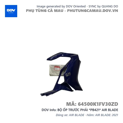 BỘ ỐP TRƯỚC PHẢI *PB421* AIR BLADE — 64500K1FV30ZD