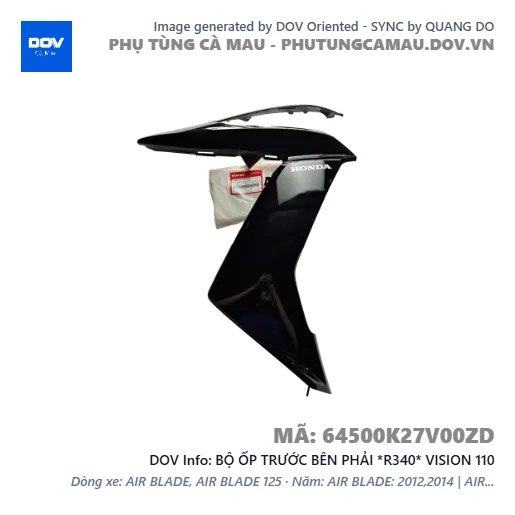 BỘ ỐP TRƯỚC BÊN PHẢI *R340* VISION 110 — 64500K27V00ZD