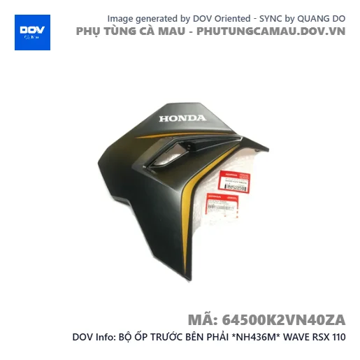 BỘ ỐP TRƯỚC BÊN PHẢI *NH436M* WAVE RSX 110 — 64500K2VN40ZA