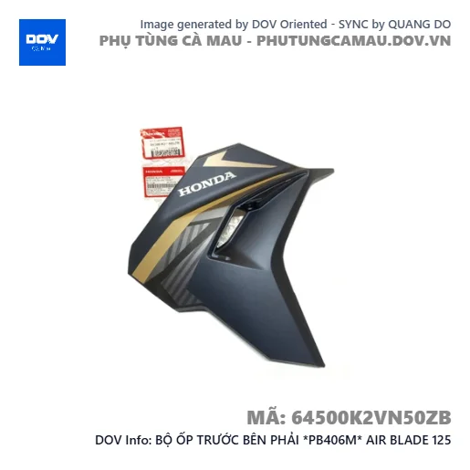 BỘ ỐP TRƯỚC BÊN PHẢI *PB406M* AIR BLADE 125 — 64500K2VN50ZB