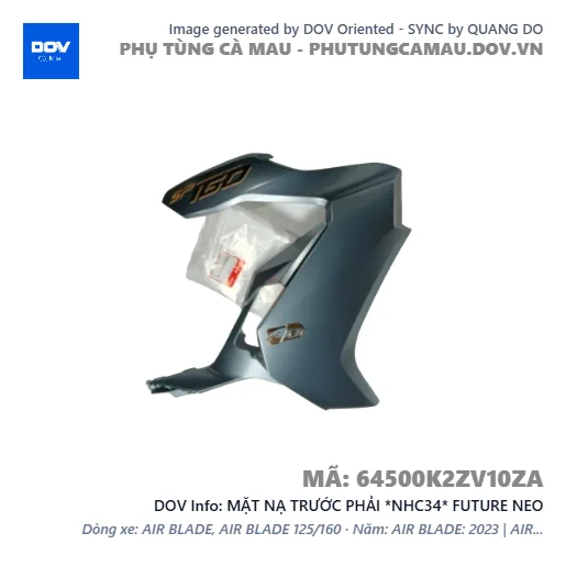 MẶT NẠ TRƯỚC PHẢI *NHC34* FUTURE NEO — 64500K2ZV10ZA