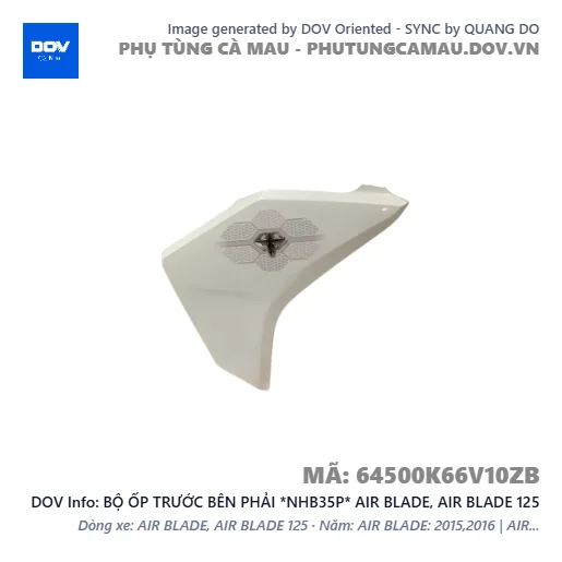 BỘ ỐP TRƯỚC BÊN PHẢI *NHB35P* AIR BLADE, AIR BLADE 125 — 64500K66V10ZB