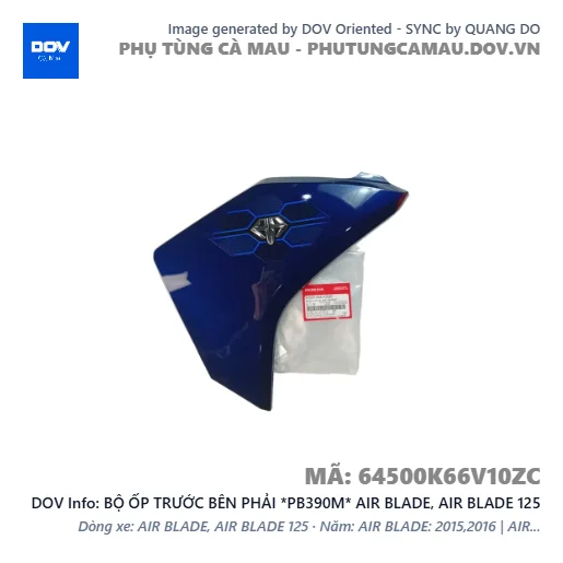BỘ ỐP TRƯỚC BÊN PHẢI *PB390M* AIR BLADE, AIR BLADE 125 — 64500K66V10ZC