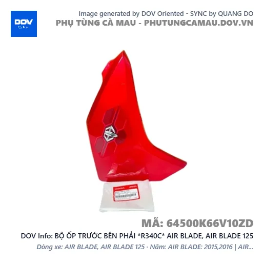 BỘ ỐP TRƯỚC BÊN PHẢI *R340C* AIR BLADE, AIR BLADE 125 — 64500K66V10ZD