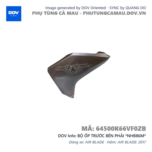 BỘ ỐP TRƯỚC BÊN PHẢI *NHB86M*  — 64500K66VF0ZB