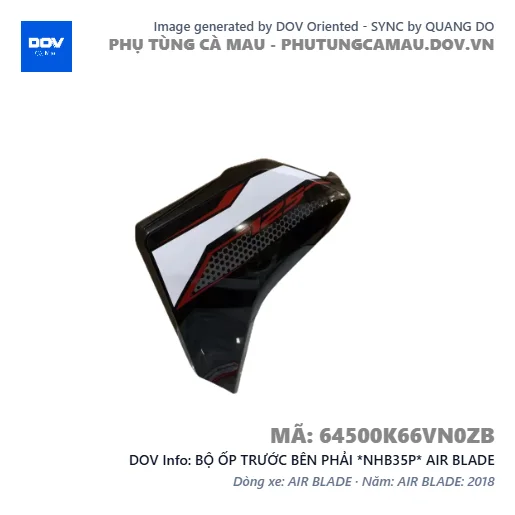 BỘ ỐP TRƯỚC BÊN PHẢI *NHB35P* AIR BLADE — 64500K66VN0ZB