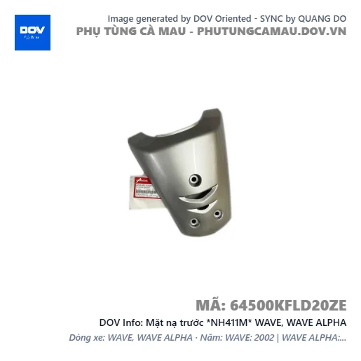 Mặt nạ trước *NH411M* WAVE, WAVE ALPHA — 64500KFLD20ZE