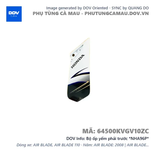 Bộ ốp yếm phải trước *NHA96P* — 64500KVGV10ZC