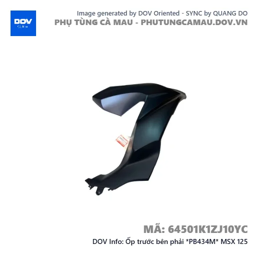 Ốp trước bên phải *PB434M* MSX 125 — 64501K1ZJ10YC