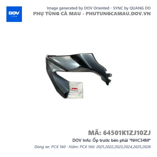 Ốp trước bên phải *NHC34M*  — 64501K1ZJ10ZJ
