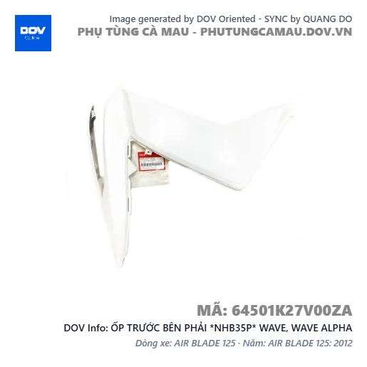 ỐP TRƯỚC BÊN PHẢI *NHB35P* WAVE, WAVE ALPHA — 64501K27V00ZA