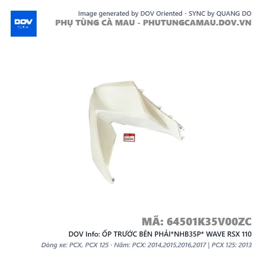 ỐP TRƯỚC BÊN PHẢI*NHB35P* WAVE RSX 110 — 64501K35V00ZC