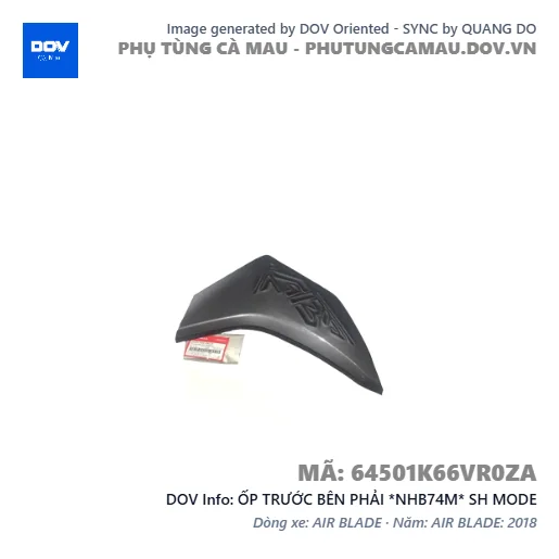 ỐP TRƯỚC BÊN PHẢI *NHB74M* SH MODE — 64501K66VR0ZA