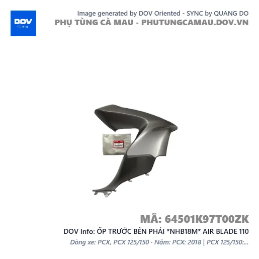 ỐP TRƯỚC BÊN PHẢI *NHB18M* AIR BLADE 110 — 64501K97T00ZK