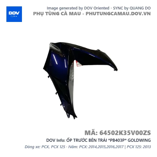 ỐP TRƯỚC BÊN TRÁI *PB403P* GOLDWING — 64502K35V00ZS