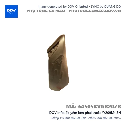 ốp yếm bên phải trước *Y209M* SH — 64505KVGB20ZB