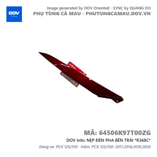 NẸP ĐÈN PHA BÊN TRÁI *R368C* — 64506K97T00ZG