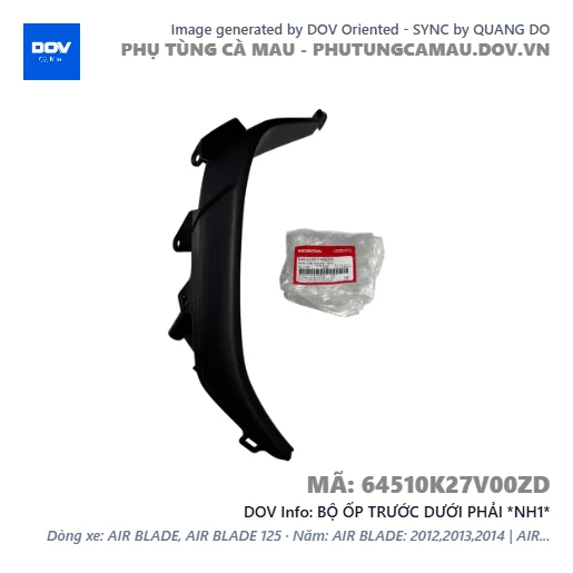 BỘ ỐP TRƯỚC DƯỚI PHẢI *NH1*  — 64510K27V00ZD
