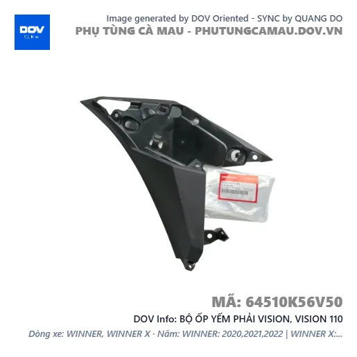 BỘ ỐP YẾM PHẢI VISION, VISION 110 — 64510K56V50