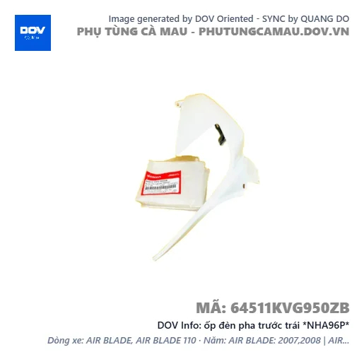 ốp đèn pha trước trái *NHA96P*  — 64511KVG950ZB
