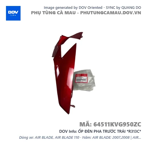 ỐP ĐÈN PHA TRƯỚC TRÁI *R313C*  — 64511KVG950ZC